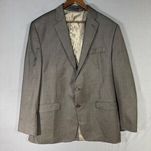 Lauren Ralph Lauren Men's 100% Wool  Blazer Gray Two Button Classic Fit 46L